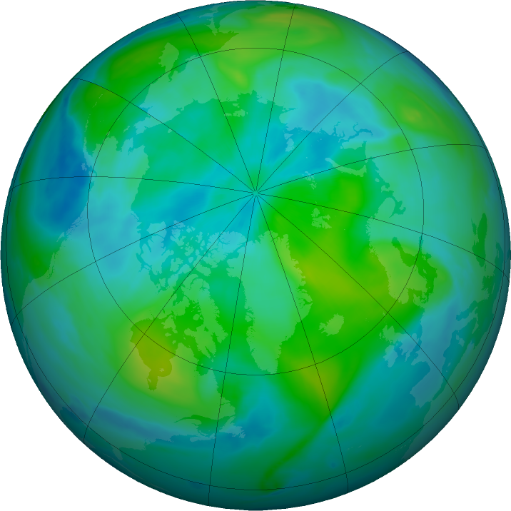 Arctic ozone map for 22 September 2018
